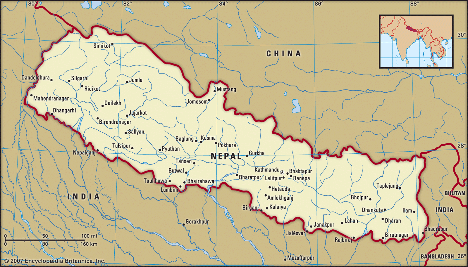 Some of the major districts where various important programs were launched for the first time in Nepal