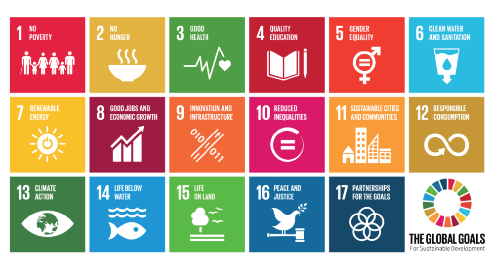 The 17 goals of the Sustainable Development Goals (SDGs)