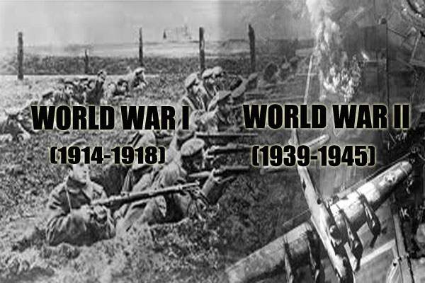 Dates of key events in World Wars I and II