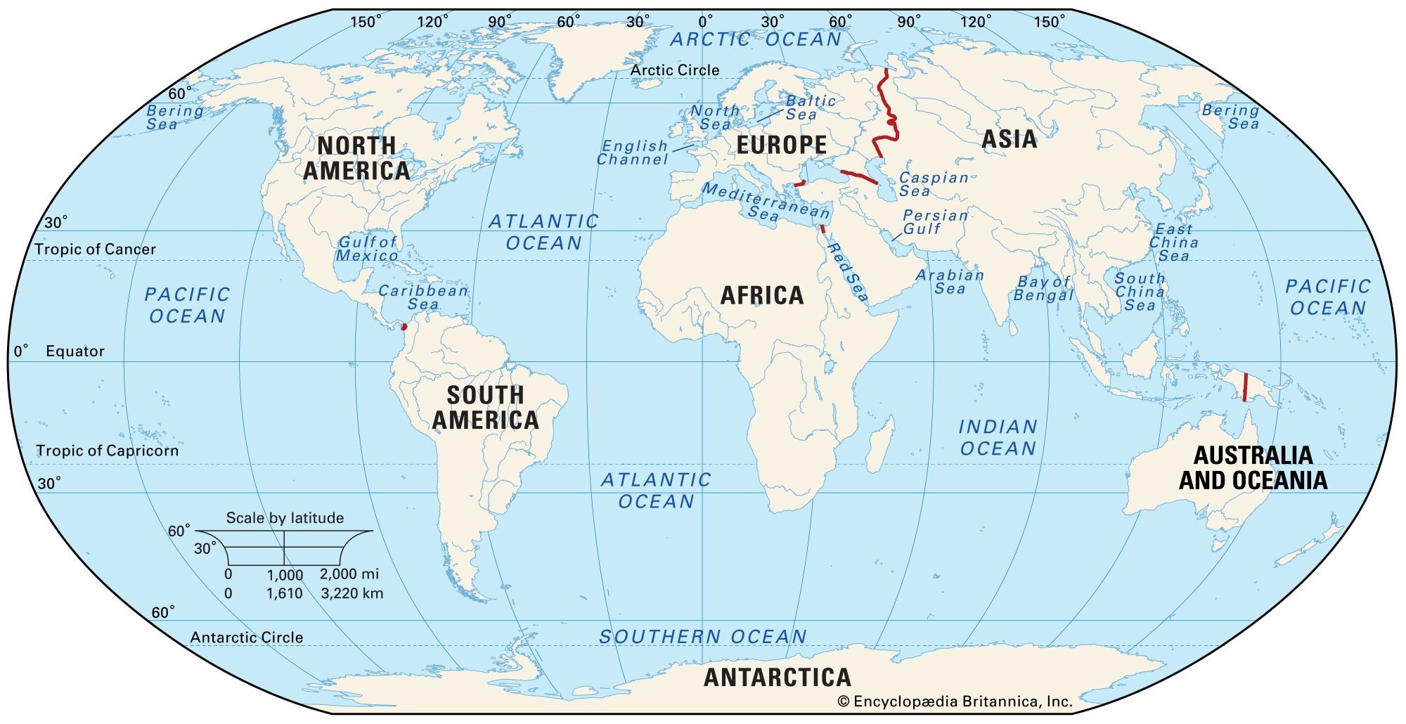 Classification of continents based on population