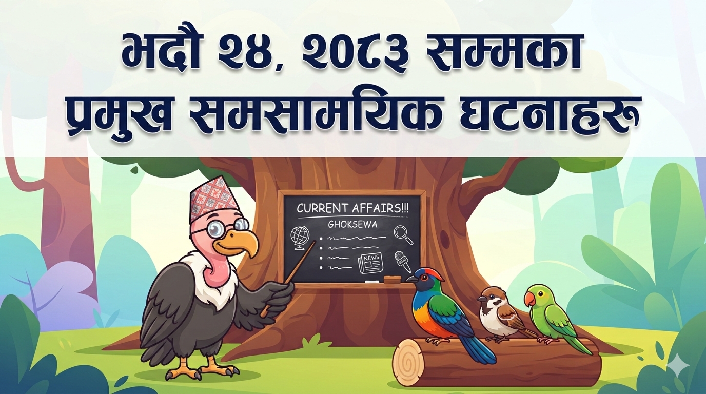 Major current events as of Bhadra 24, 2083