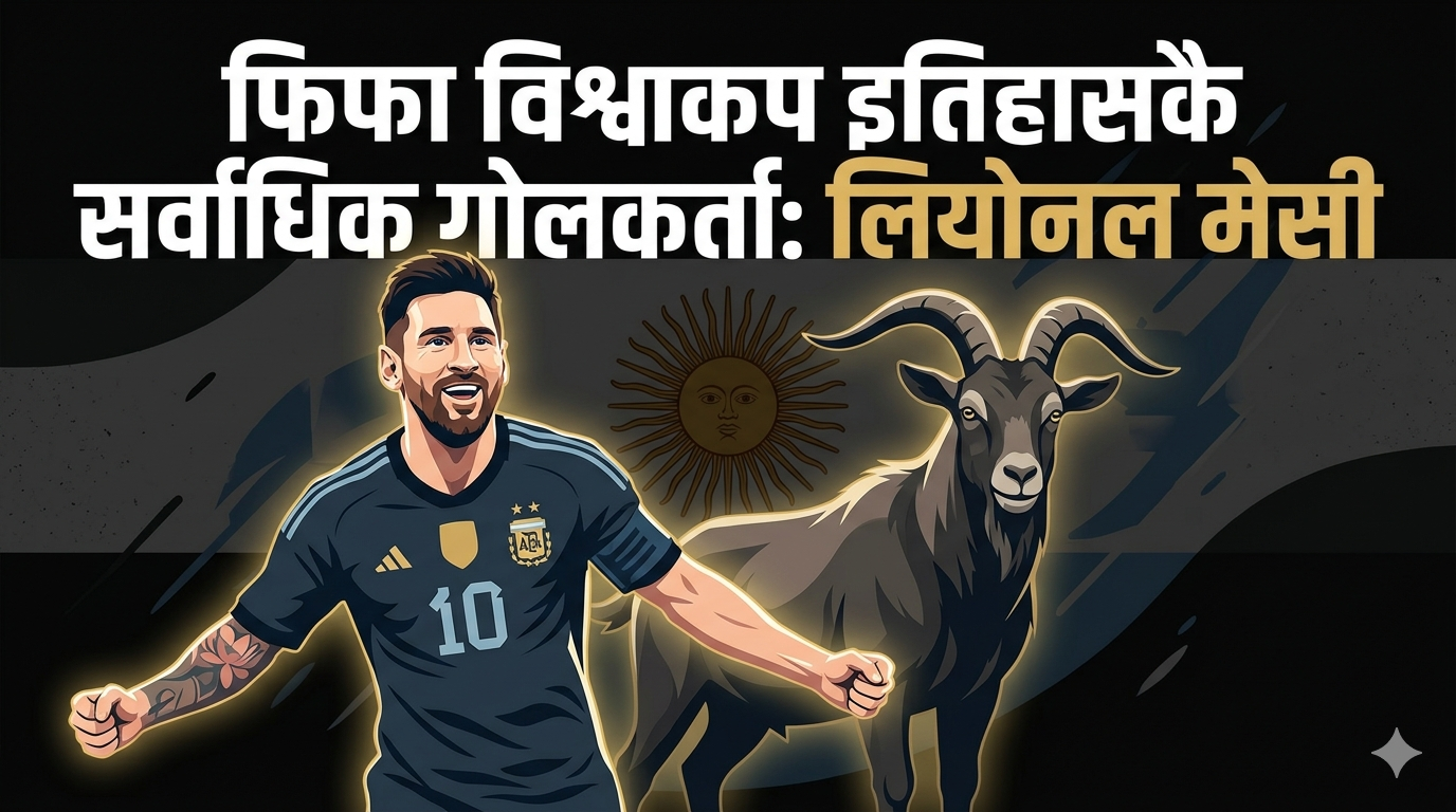 Top scorer in FIFA World Cup history: Lionel Messi