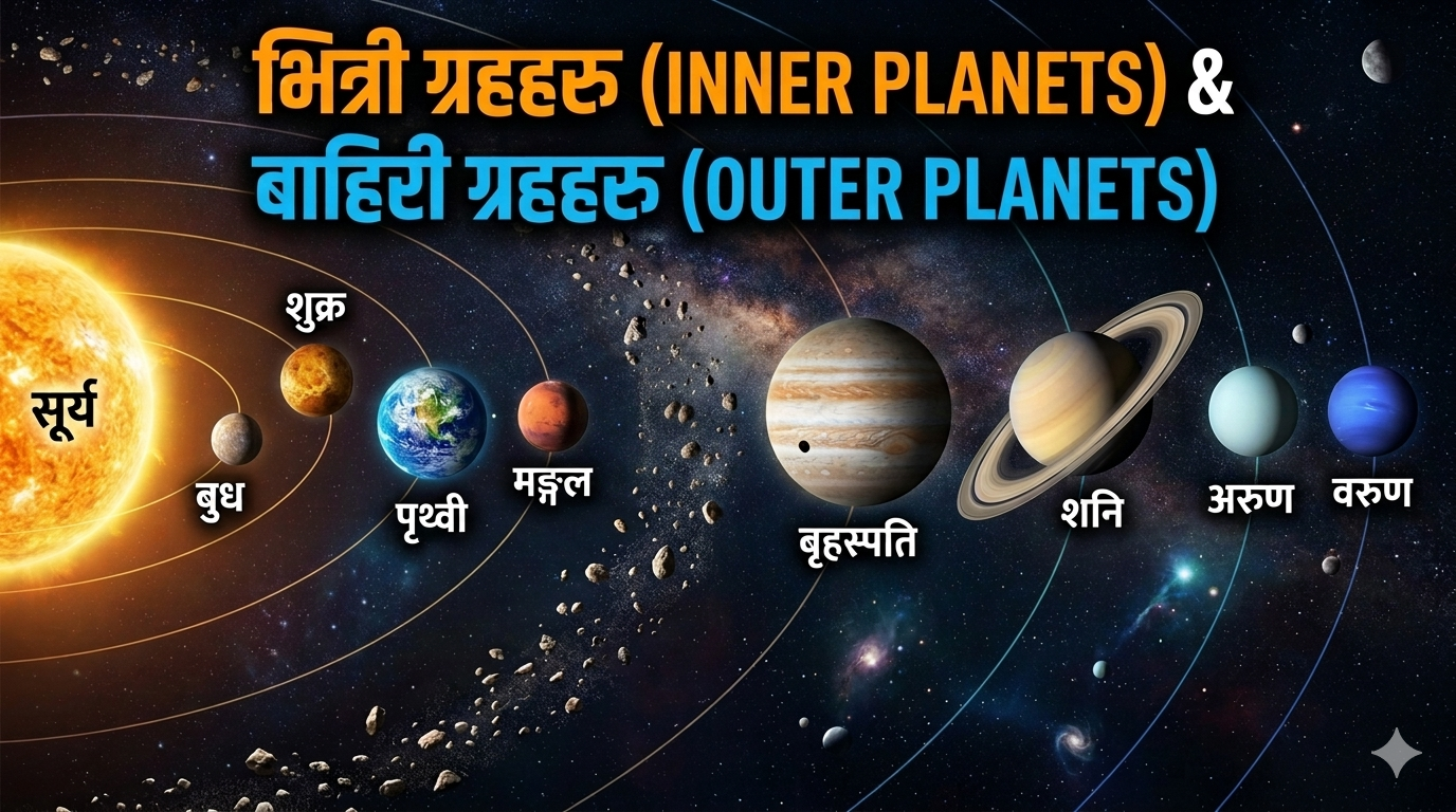 भित्री ग्रहहरू (Inner Planets) र बाहिरी ग्रहहरू (Outer Planets)
