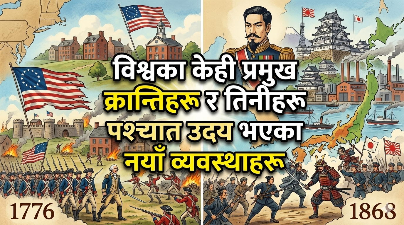 Some of the world's major revolutions and the new systems that emerged after them